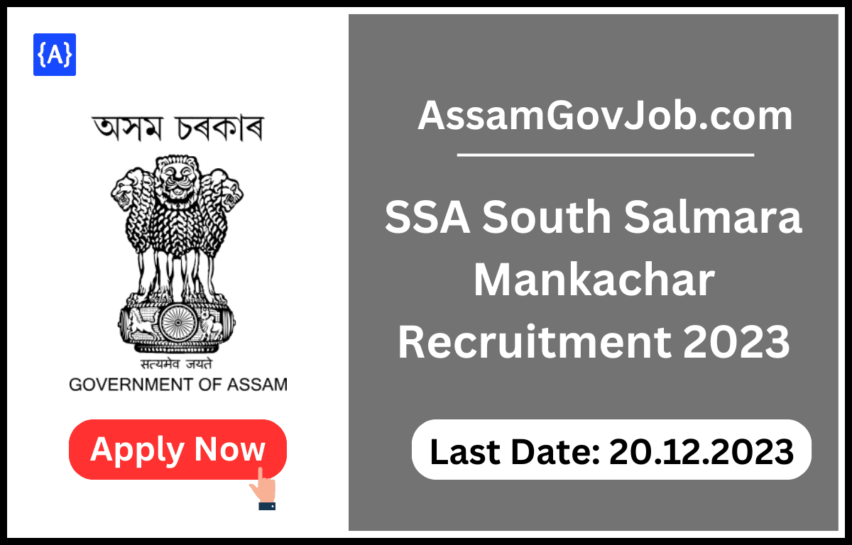 SSA South Salmara Mankachar Recruitment 2023